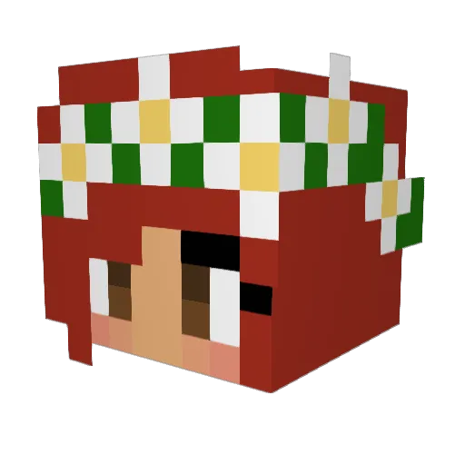 Onslom Minecraft avatar head, 3D render