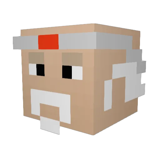 OntarioK Minecraft avatar head, 3D render