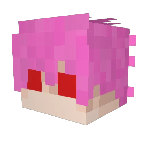 Ontas Minecraft avatar head, 3D render