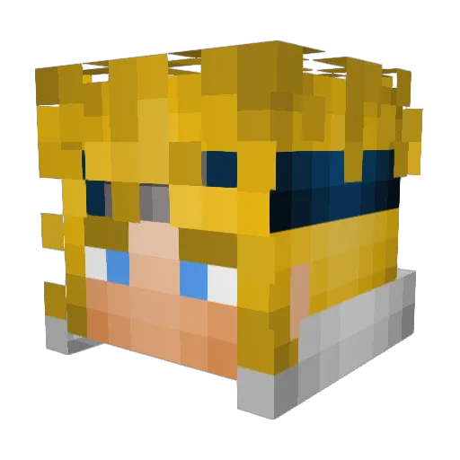 Onthee Minecraft avatar head, 3D render