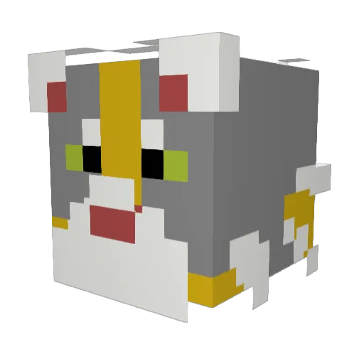 Onthehook Minecraft avatar head, 3D render