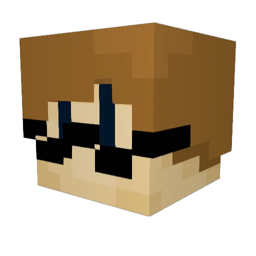 Onthemoonjk Minecraft avatar head, 3D render