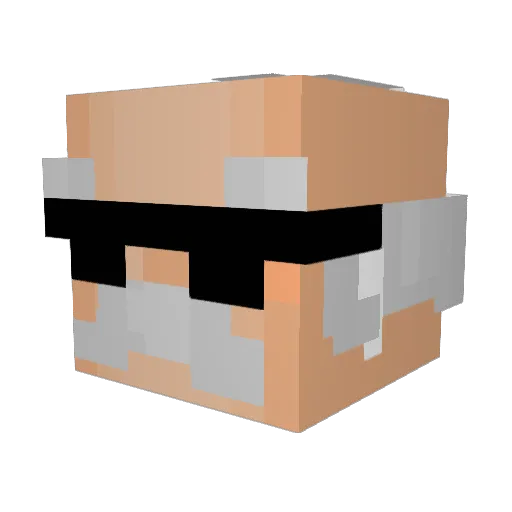 Onuriuss Minecraft avatar head, 3D render