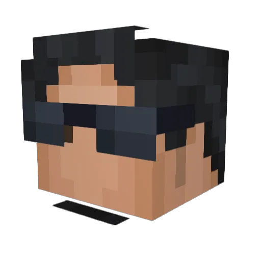 Onwei Minecraft avatar head, 3D render