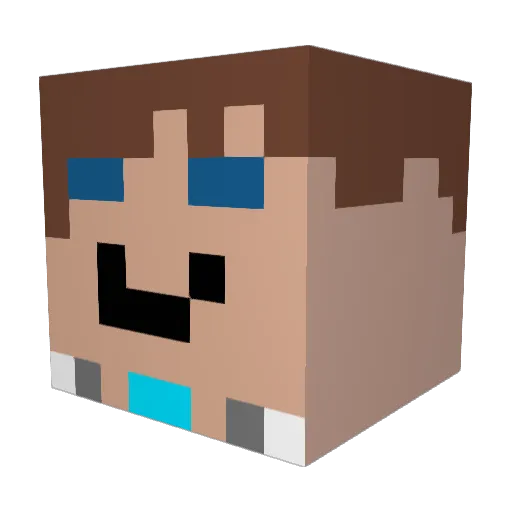 Onycor Minecraft avatar head, 3D render