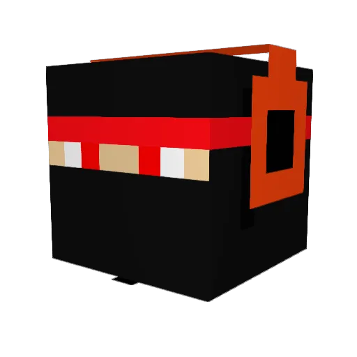 Onyroi Minecraft avatar head, 3D render