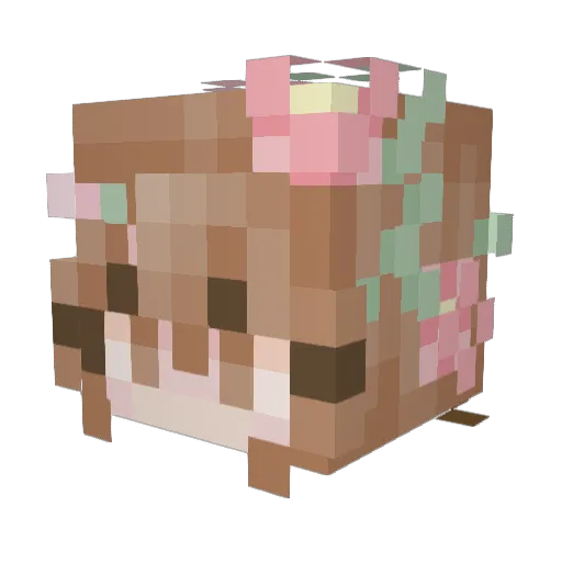 OnyxRose1400 Minecraft avatar head, 3D render