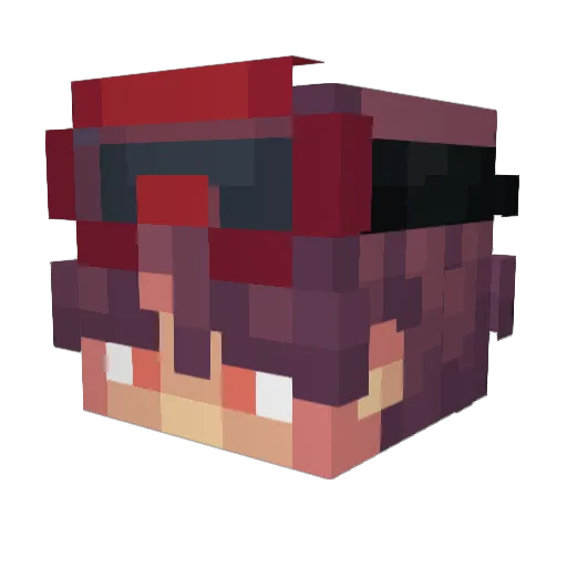 OnyxYT Minecraft avatar head, 3D render