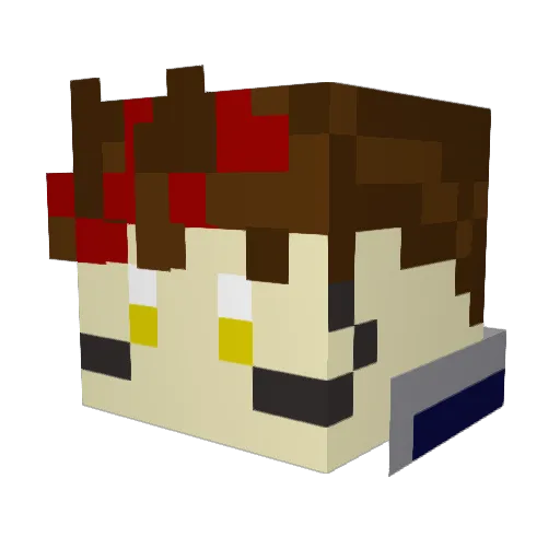 Onyx_VR Minecraft avatar head, 3D render
