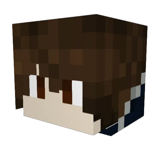 Onyx_Wolf Minecraft avatar head, 3D render