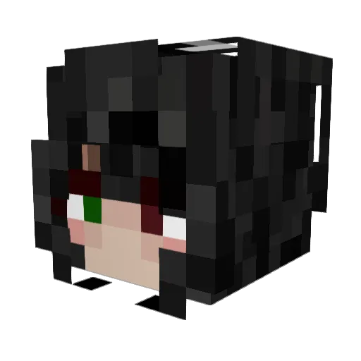 Onyx_lea Minecraft avatar head, 3D render