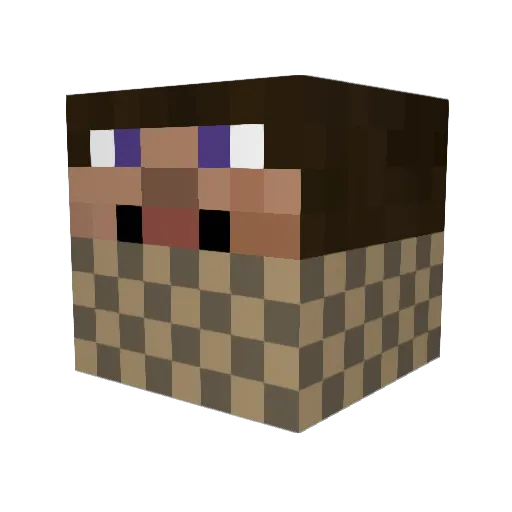Onyxen Minecraft avatar head, 3D render
