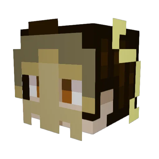 Onyxia11 Minecraft avatar head, 3D render