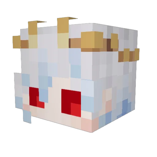 OoJiBata Minecraft avatar head, 3D render