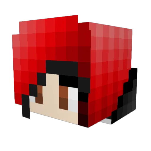OoPunkFoxyoO Minecraft avatar head, 3D render