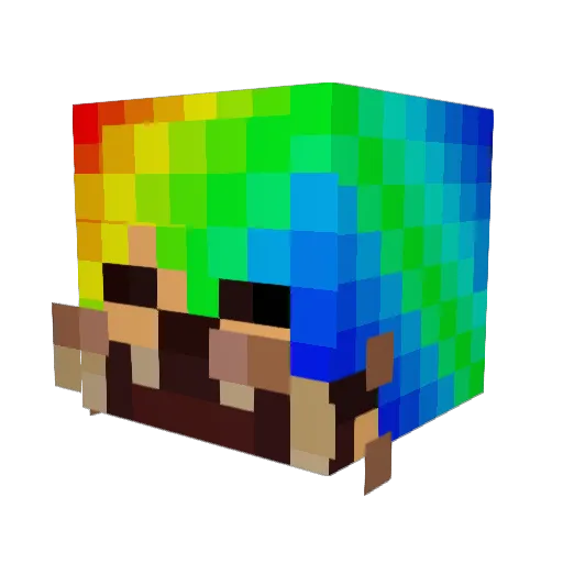 OoRainbowoO Minecraft avatar head, 3D render