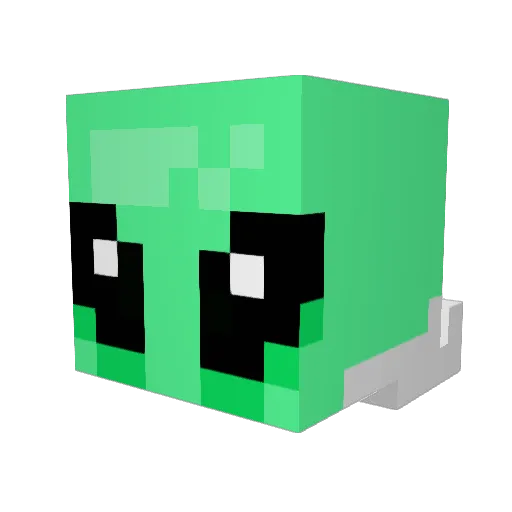 OoUFOoO Minecraft avatar head, 3D render