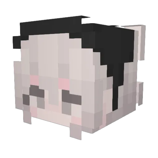 Oo_Michelle Minecraft avatar head, 3D render