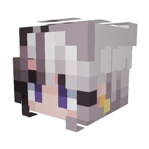 Oo_reo Minecraft avatar head, 3D render