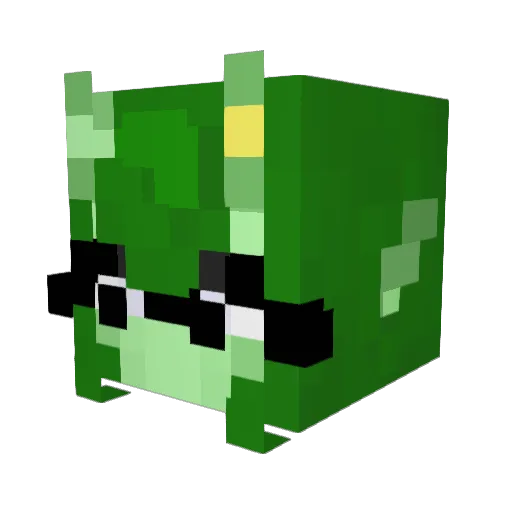 OobaTheAlien_ Minecraft avatar head, 3D render