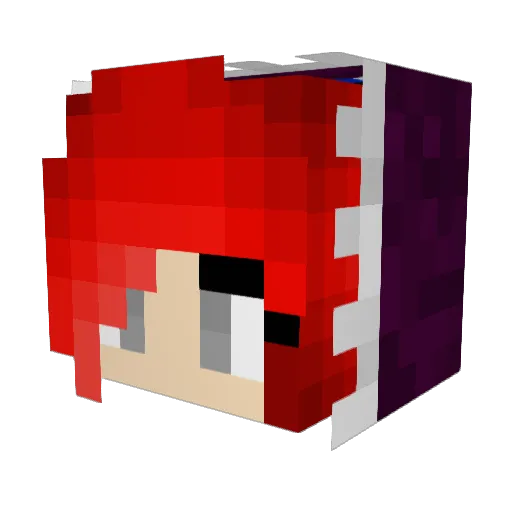 Oobbi Minecraft avatar head, 3D render