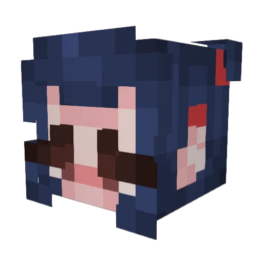 OobeeDoobee Minecraft avatar head, 3D render