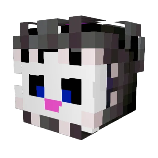 Oobha Minecraft avatar head, 3D render