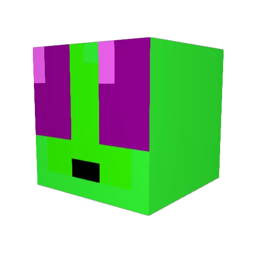 Oocco Minecraft avatar head, 3D render