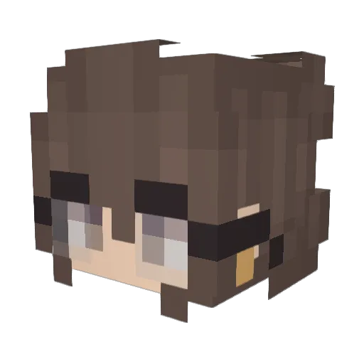 Ooddrey Minecraft avatar head, 3D render