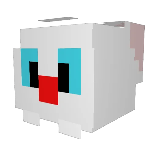 Oodoacer Minecraft avatar head, 3D render