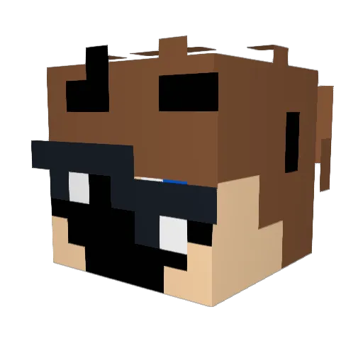OofBrother Minecraft avatar head, 3D render