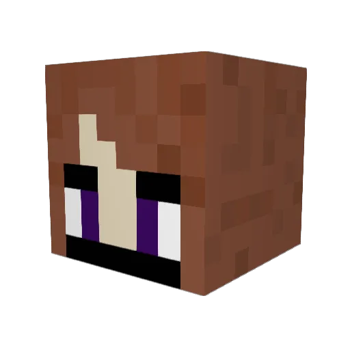 Oofemschmur Minecraft avatar head, 3D render