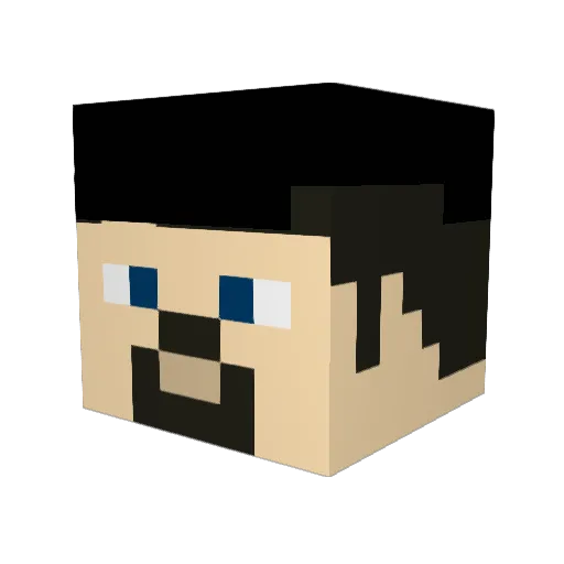 Oogalaga Minecraft avatar head, 3D render