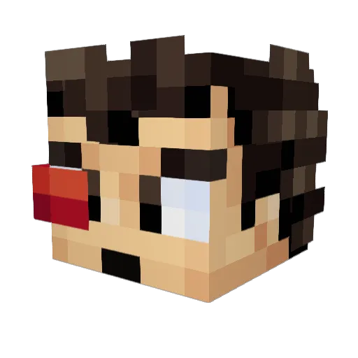 OohCamembert Minecraft avatar head, 3D render