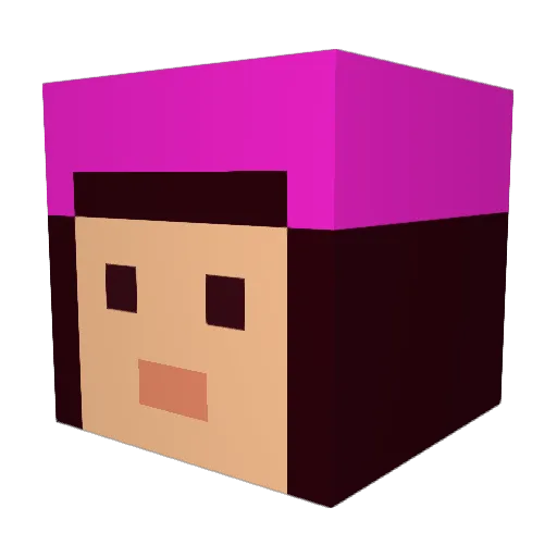 Oohheythere Minecraft avatar head, 3D render