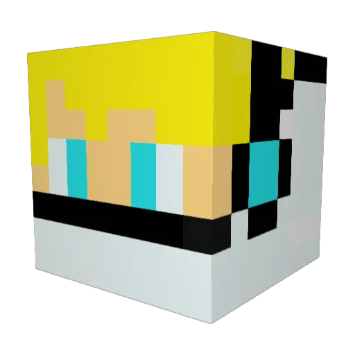 Ook Minecraft avatar head, 3D render