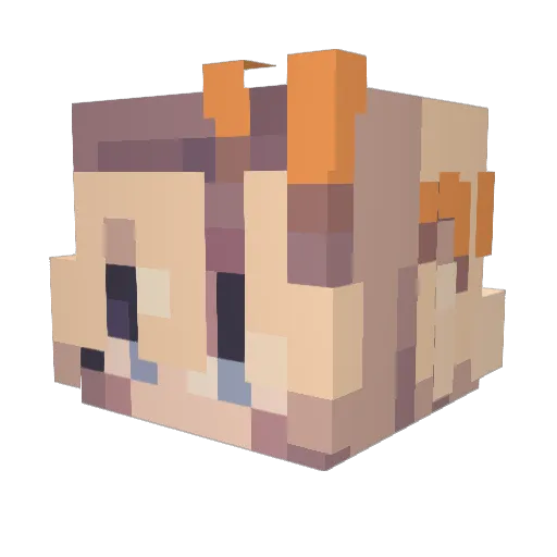 Ookami4225 Minecraft avatar head, 3D render
