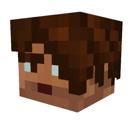 Ookami99 Minecraft avatar head, 3D render