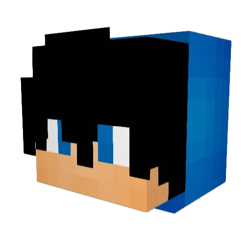 OokamiRasyCh_ Minecraft avatar head, 3D render