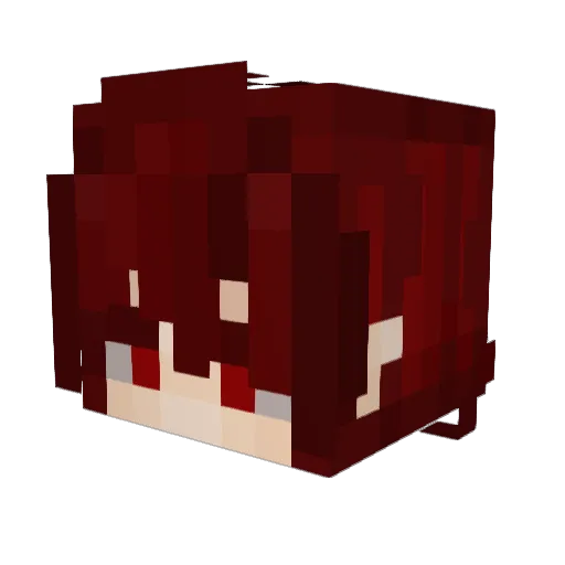 Ookami_5 Minecraft avatar head, 3D render