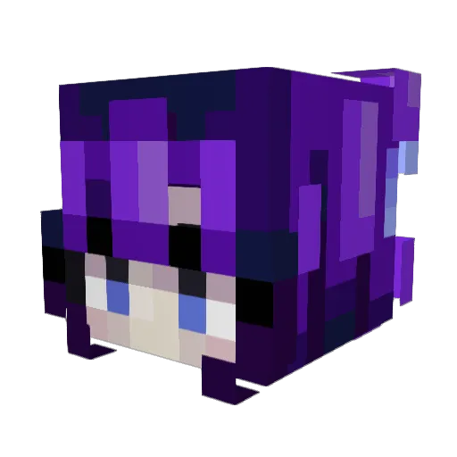 Ookamionryo Minecraft avatar head, 3D render