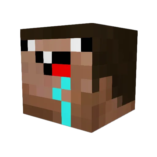 Ookimaz Minecraft avatar head, 3D render