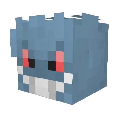 OokyLukey Minecraft avatar head, 3D render
