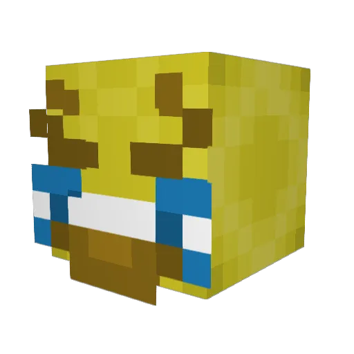 Oolack Minecraft avatar head, 3D render
