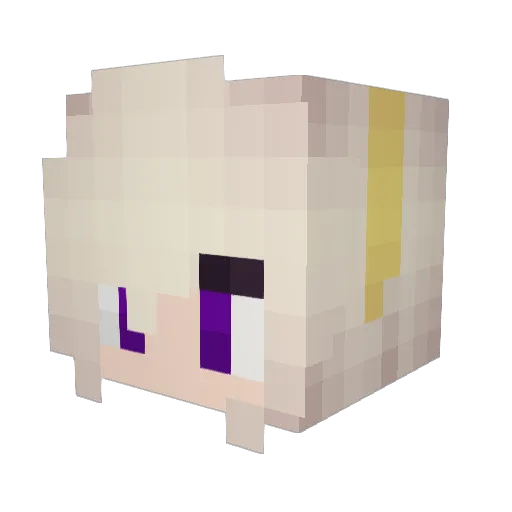 Oolongcat Minecraft avatar head, 3D render