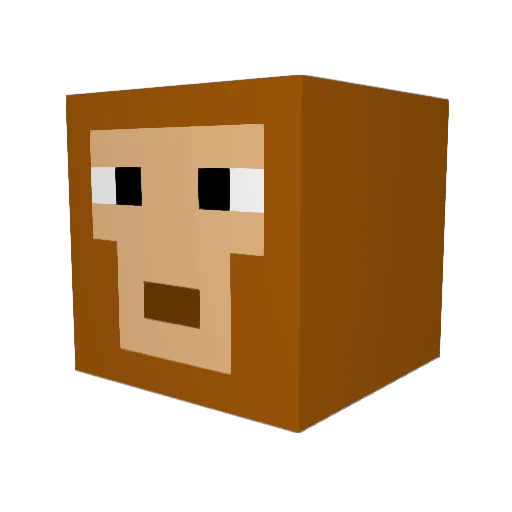 OompaGrogma Minecraft avatar head, 3D render
