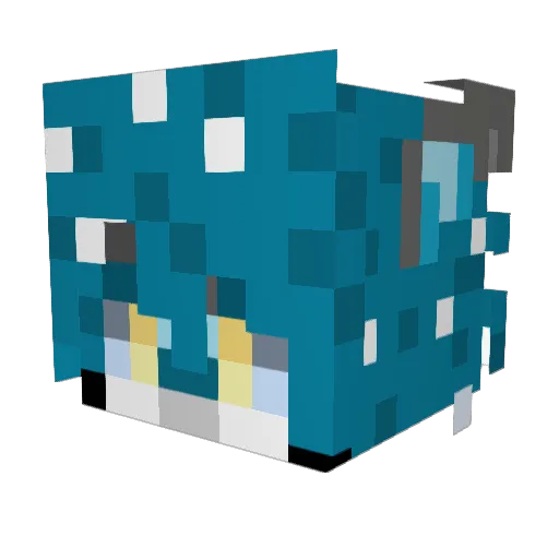 Oomphee Minecraft avatar head, 3D render