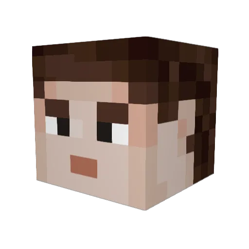 Oomple Minecraft avatar head, 3D render
