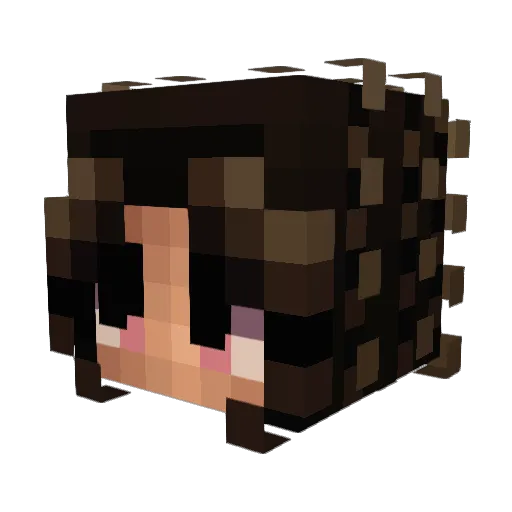 Oonieee Minecraft avatar head, 3D render