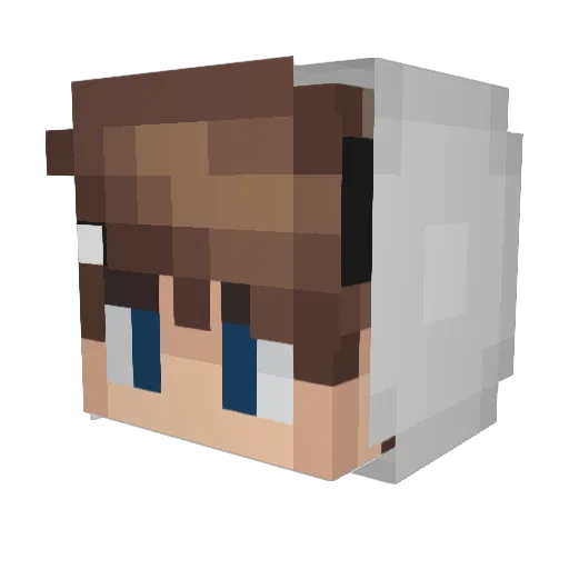 Ooodong Minecraft avatar head, 3D render